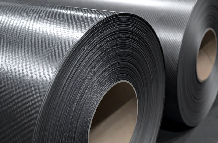 close up of aluminum embossed sheet metal